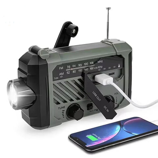 Nödradio med Solcell & Vev - Emergency Weather Radio