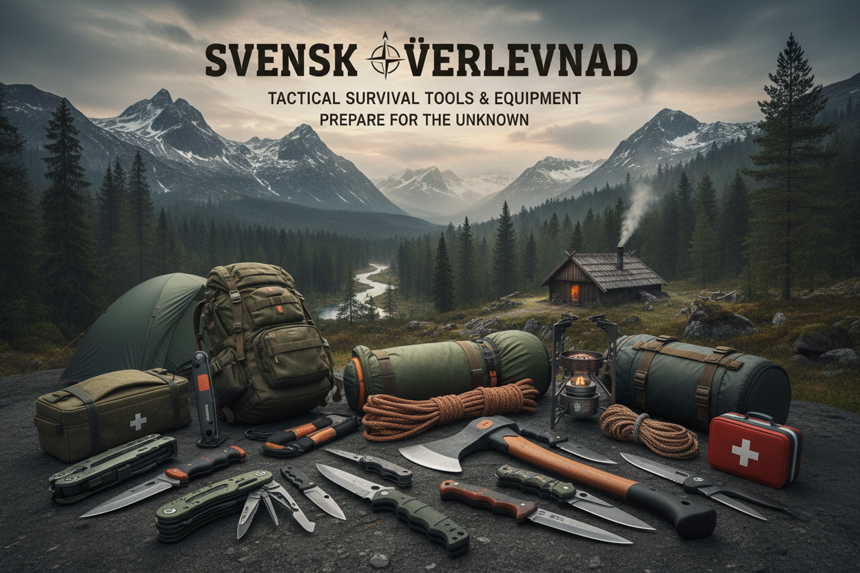 Hållbara knivar och verktyg för överlevnad och friluftsliv, utrustning för nordiska äventyr.
