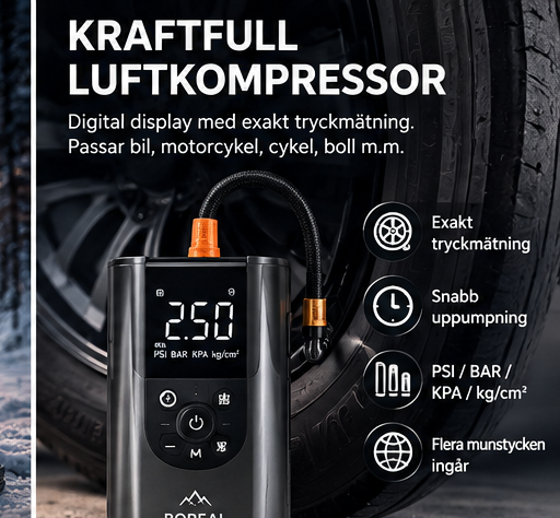 Bilstartare 4-i-1 med luftkompressor – BOREAL Jump