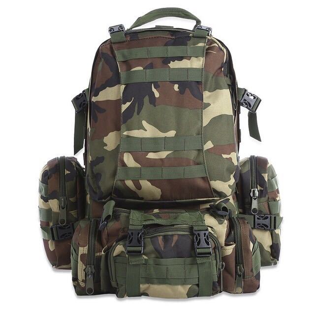 Taktisk Ryggsäck 50L – MOLLE för vandring & expedition