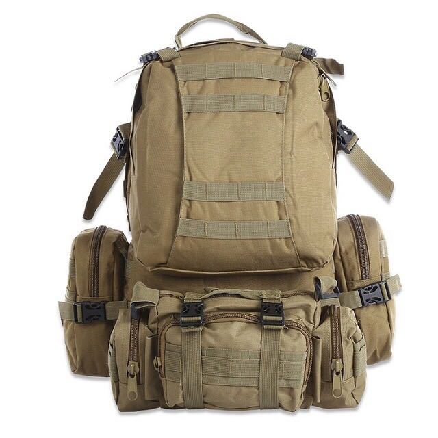 Taktisk Ryggsäck 50L – MOLLE för vandring & expedition