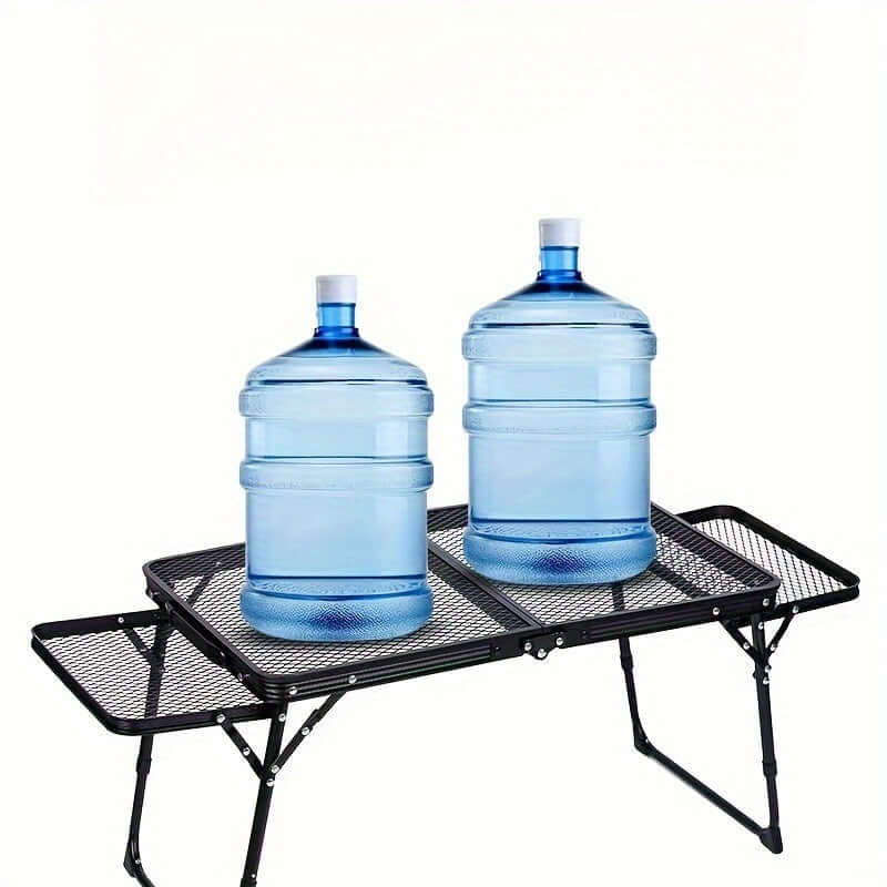 Hopfällbart Campingbord Metall - Portabelt Utebord med Handtag