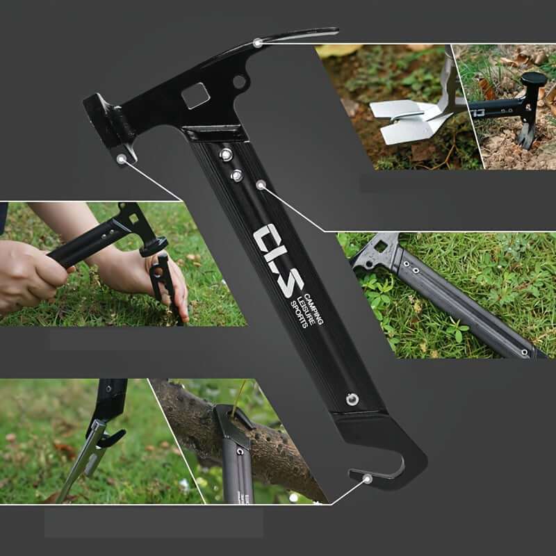 Tälthammare Mini - Kolstål med Pinnuttag | Multifunktion Camping