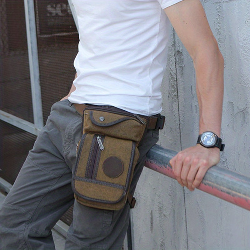 Taktisk Benväska Canvas - Justerbar Drop Leg Bag för Outdoor