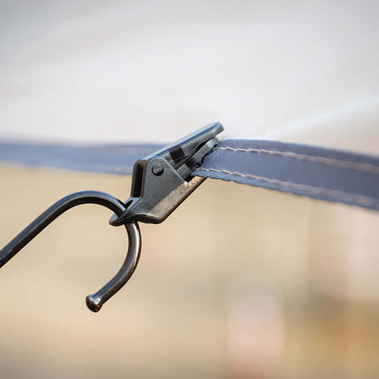 Tältpinnar 20-pack - 10 Spiralpinnar + 10 Tältklämmor | Vindtåliga