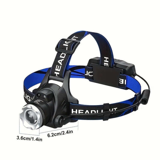 LED-Pannlampa Uppladdningsbar 18650 - Superstark för Jakt & Camping