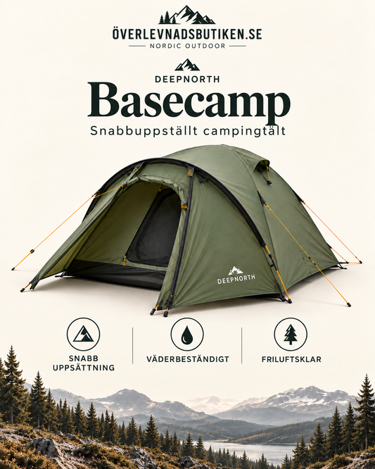 DEEPNORTH Basecamp snabbuppställt campingtält – Överlevnadsbutiken Nordic Outdoor