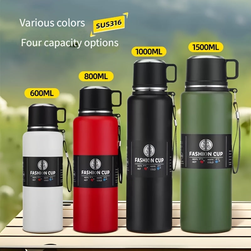 Termos 600ml800ml1000ml1500ml  Hller 24 timmar varma och kalla drycker varma  316 Rostfritt Stl Vattenflaska med Lagerfilter Lckskra Vakuumisolerade Flaskor med Lock Fungerar Som En Kopp fr Te Arbete