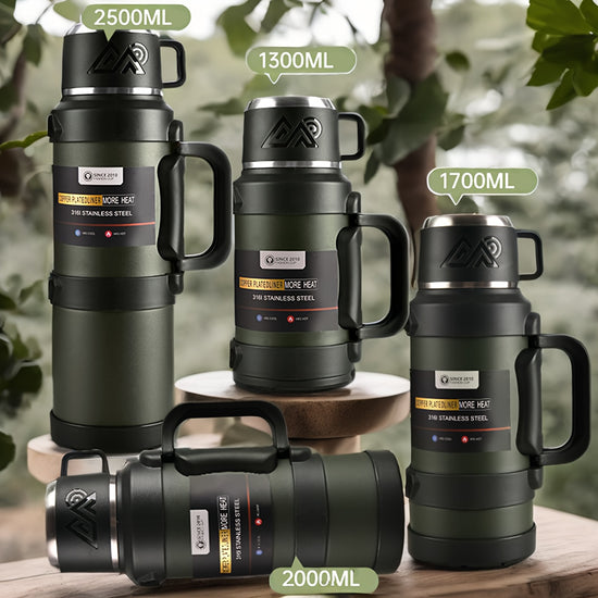 1 St Isolerad Kruka Med Stor Kapacitet Isolerad Kruka Isolerad Kylbox Kaffekruka Resekruka Med Handtag 316 Rostfritt Stl Utomhusbil Sporter Dubbel Lager KrukaLmplig Fr Utomhusresor CampingRamadan Present